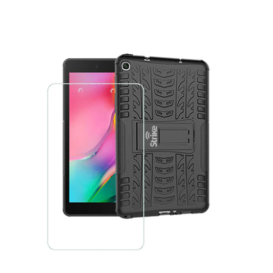 Strike Rugged Case with Tempered Glass Screen Protector for Samsung Galaxy Tab A 8 (2019)
