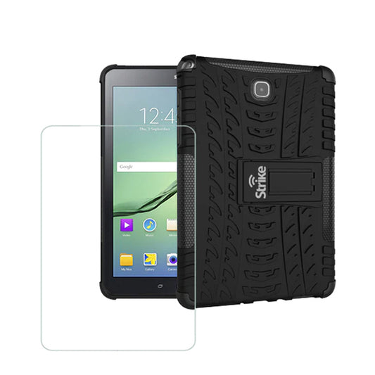 Strike Rugged Case with Tempered Glass Screen Protector for Samsung Galaxy Tab S2 9.7''