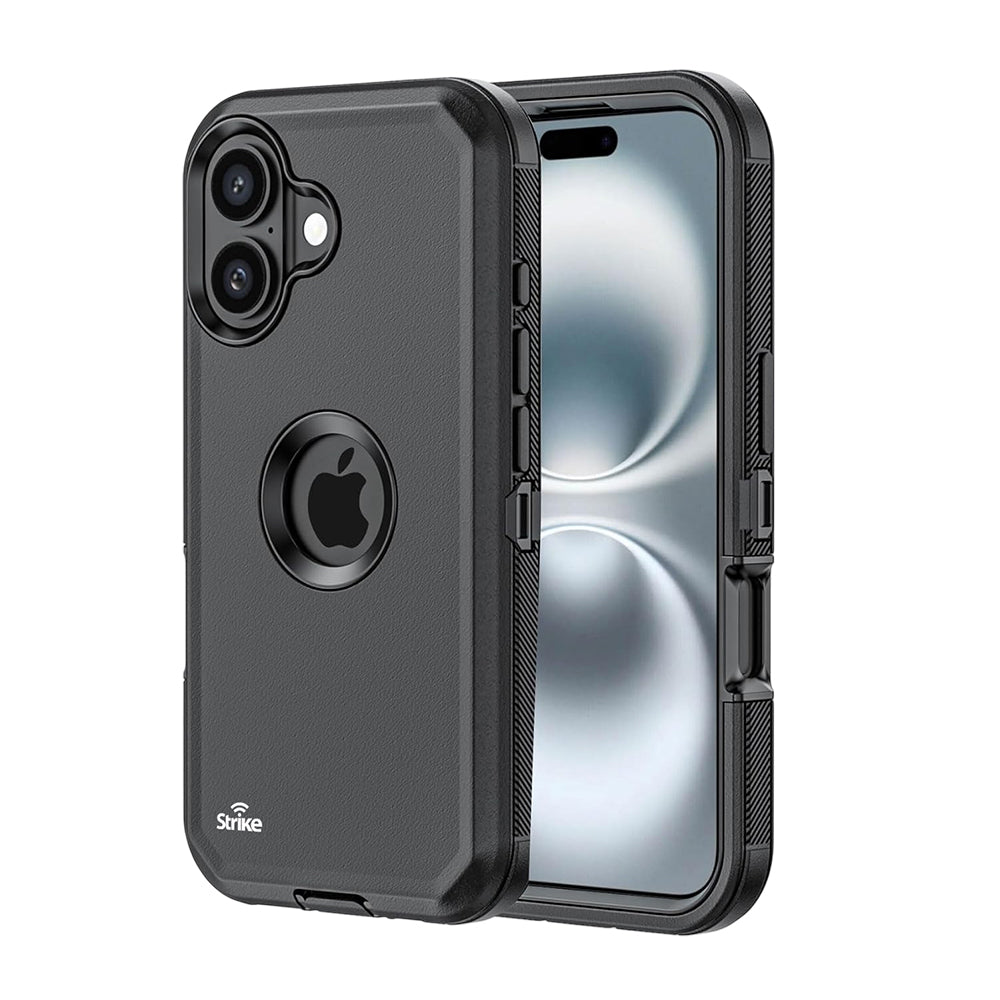 Strike Rugged Case for Apple iPhone 16 (Black)