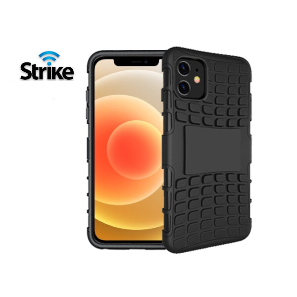 Strike Rugged Case with Tempered Glass Screen Protector for Apple iPhone 12-image-2