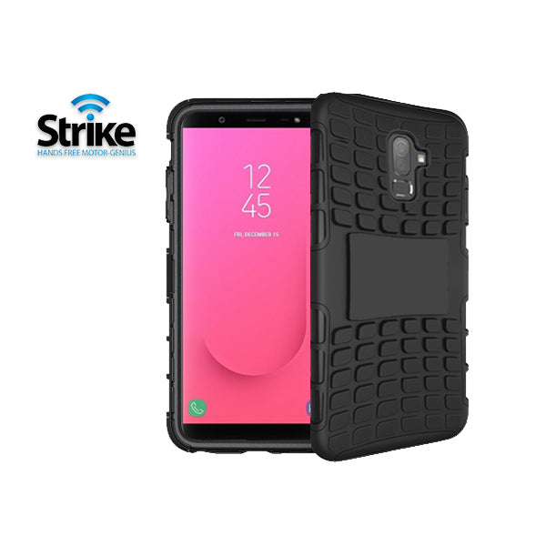 Strike Rugged Case with Tempered Glass Screen Protector for Samsung Galaxy J8-image-3